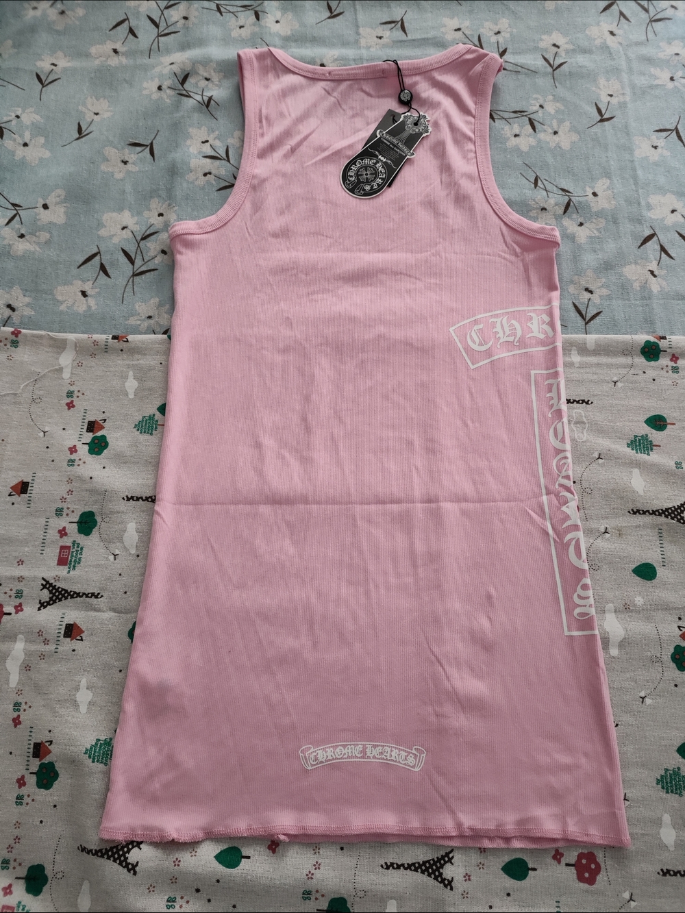 Chrome Hearts Pink Ribbed Tank Top Dress - Picture 5 of 7